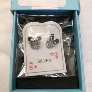 Minnie Mouse Earrings 925 Sterling Slvr Brand New